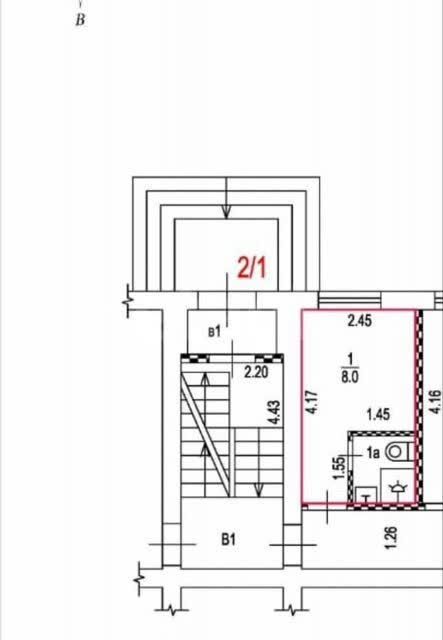 Продаётся студия, 9.7 м²