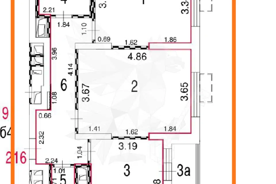 Продаётся 2-комнатная квартира, 57.6 м²