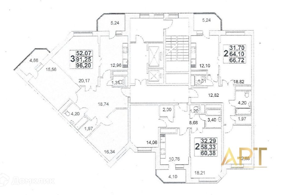 Продаётся 3-комнатная квартира, 92 м²