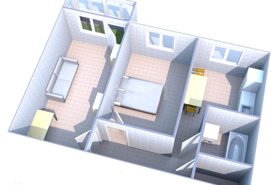 Продаётся 2-комнатная квартира, 42.7 м²
