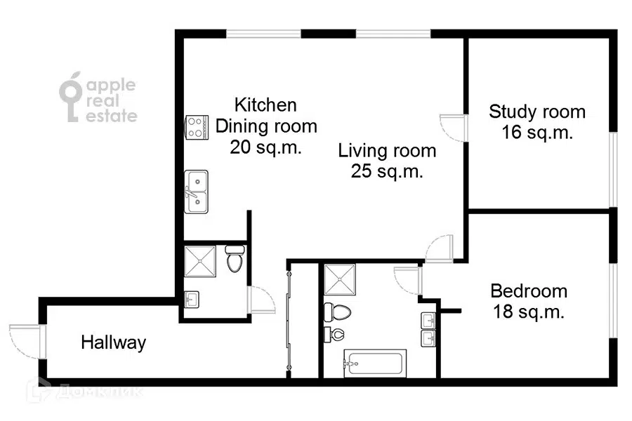 Продаётся 3-комнатная квартира, 123.5 м²