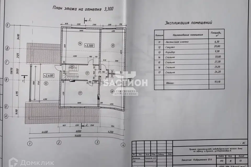 Продаётся 2-этажный дом, 300.8 м²