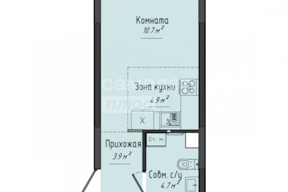Продаётся студия, 24 м²