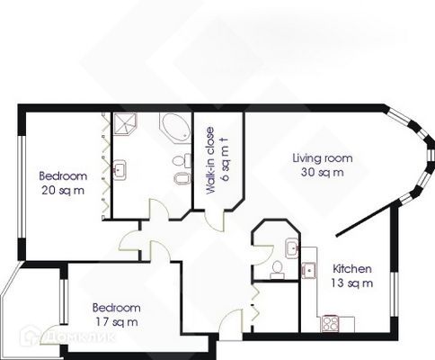Сдаётся 3-комнатная квартира, 122 м²