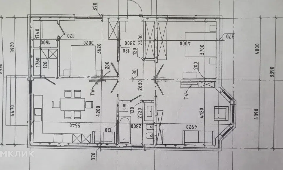 Продаётся 1-этажный дом, 122 м²