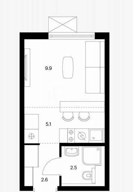 Продаётся студия, 20 м²