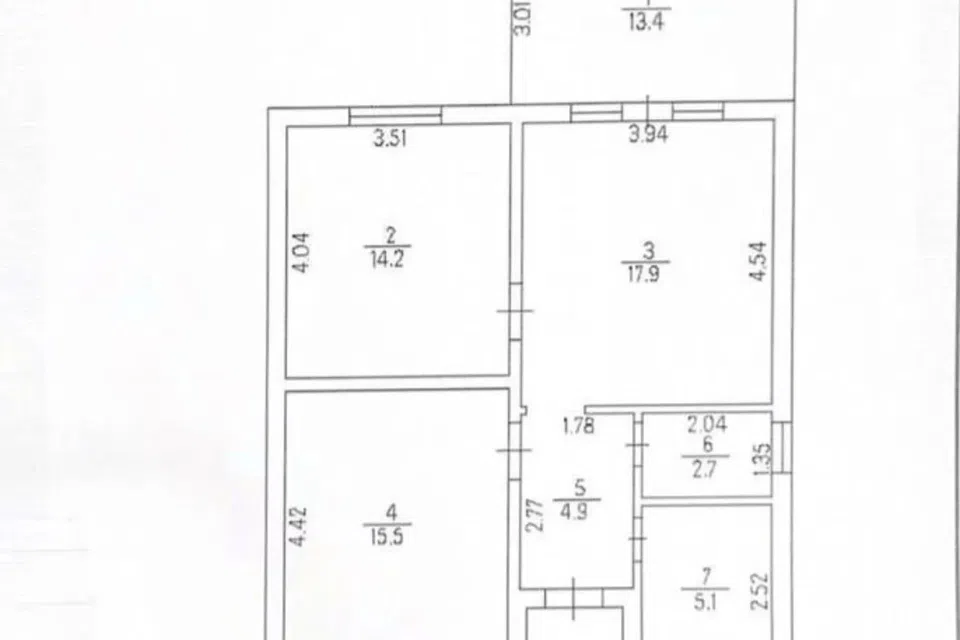 Продаётся 1-этажный дом, 80 м²