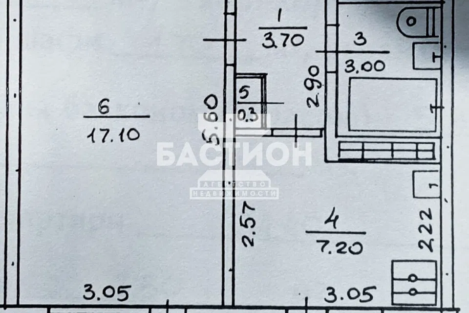 Продаётся 1-комнатная квартира, 34.4 м²