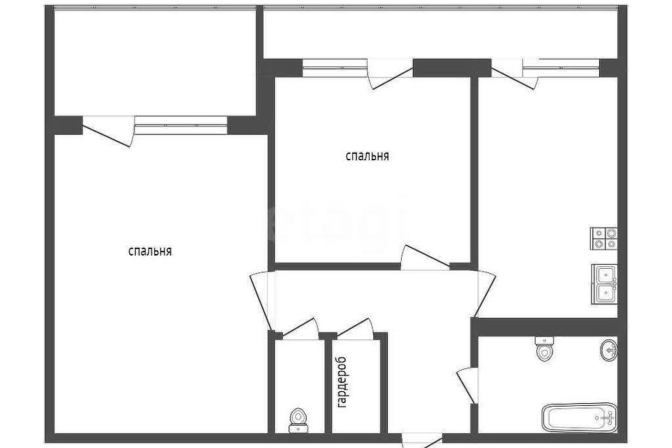 Продаётся 3-комнатная квартира, 88.3 м²