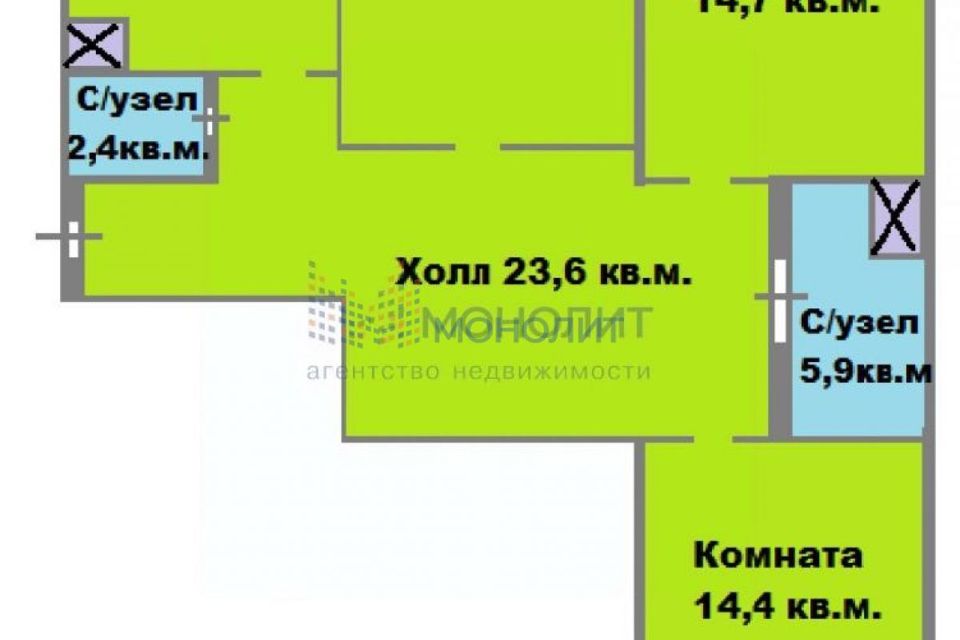 Продаётся 3-комнатная квартира, 98.9 м²