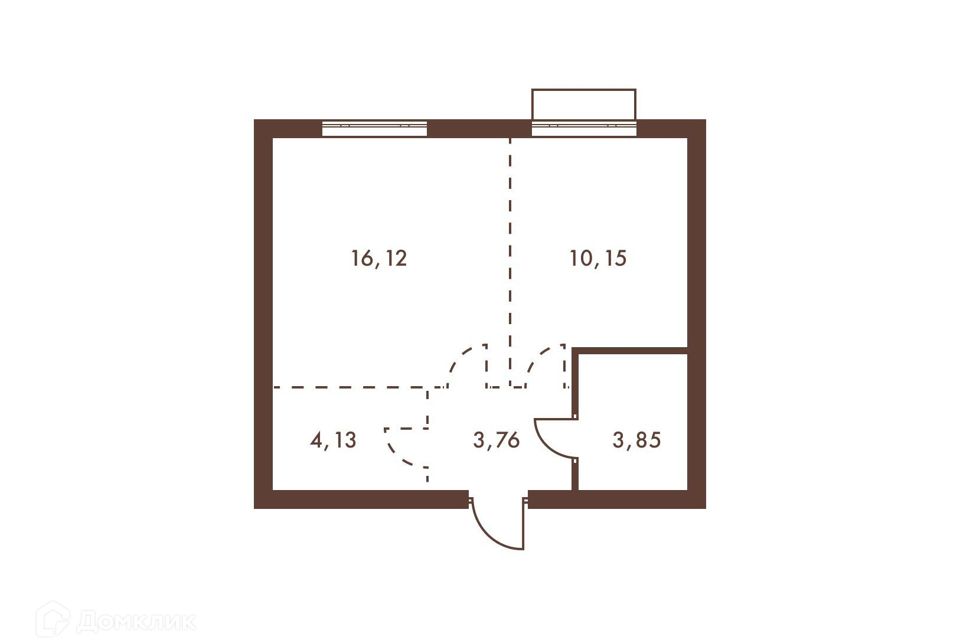 Продаётся 1-комнатная квартира, 38.01 м²