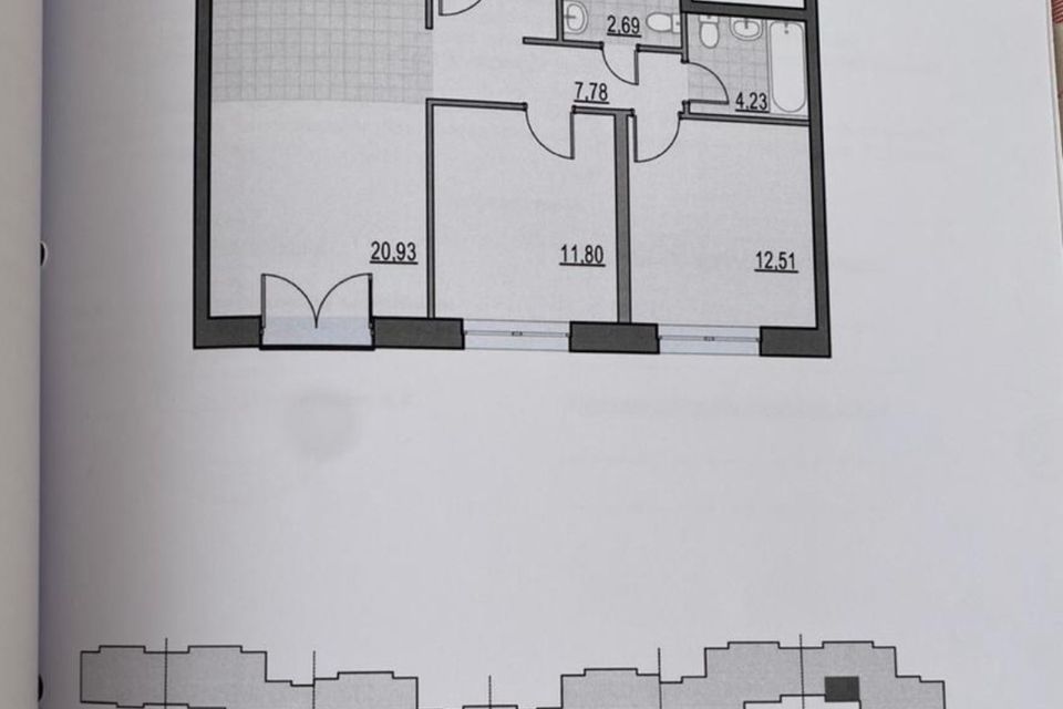 Продаётся 2-комнатная квартира, 60 м²