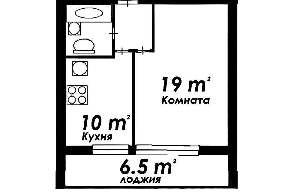 Продаётся 1-комнатная квартира, 37.2 м²