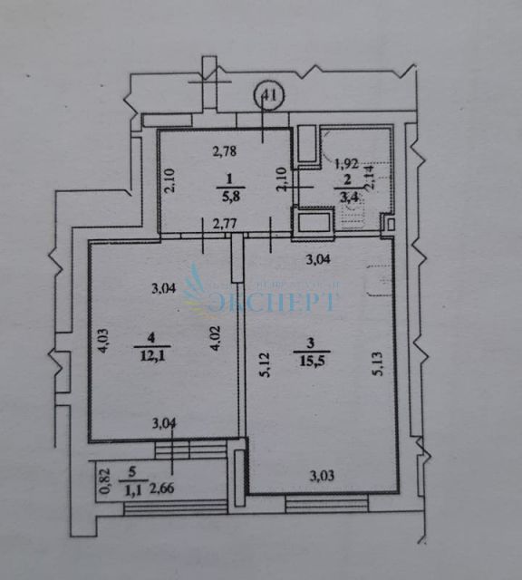 Сдаётся 1-комнатная квартира, 36 м²