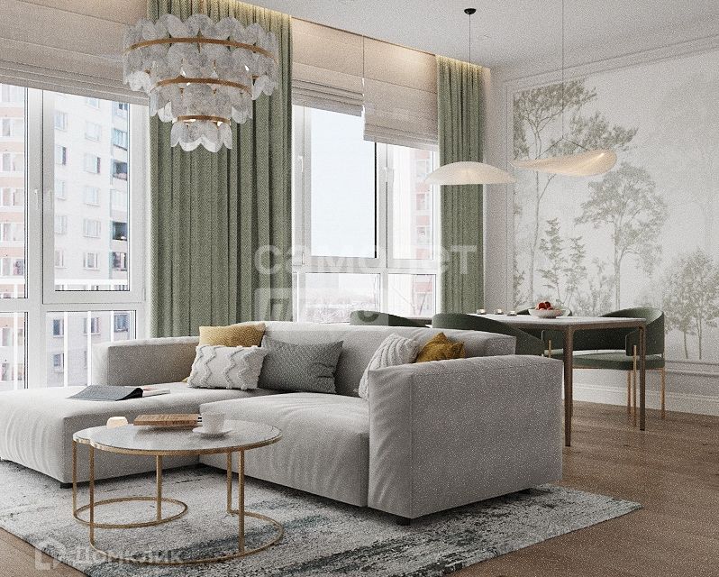 Продаётся 3-комнатная квартира, 118.57 м²