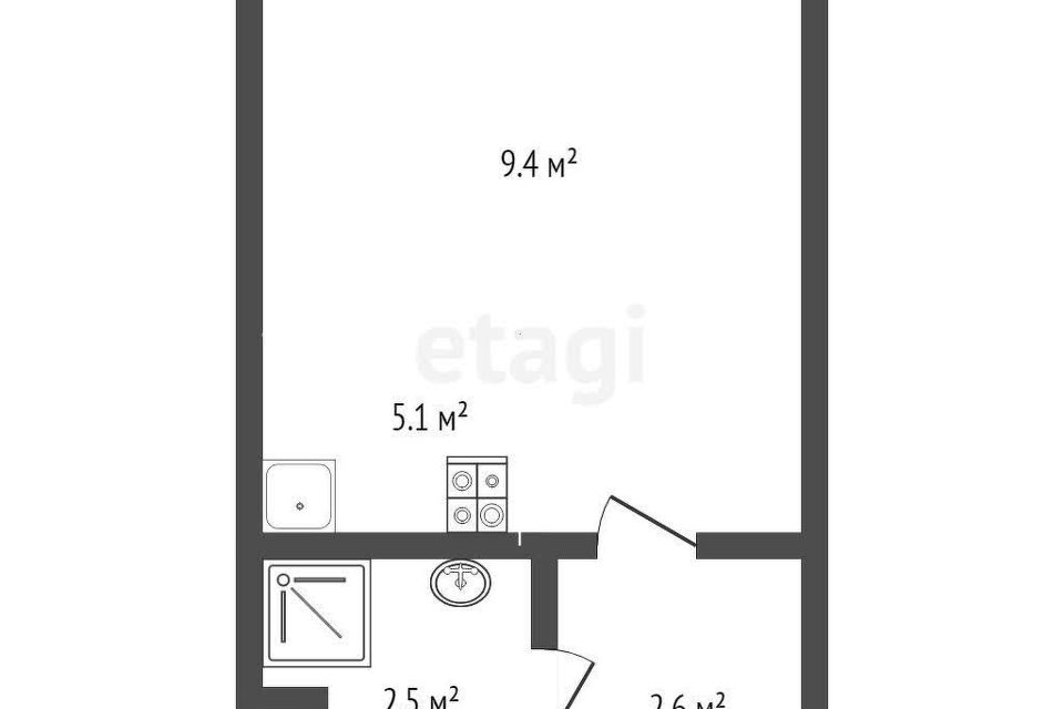 Продаётся студия, 19.7 м²