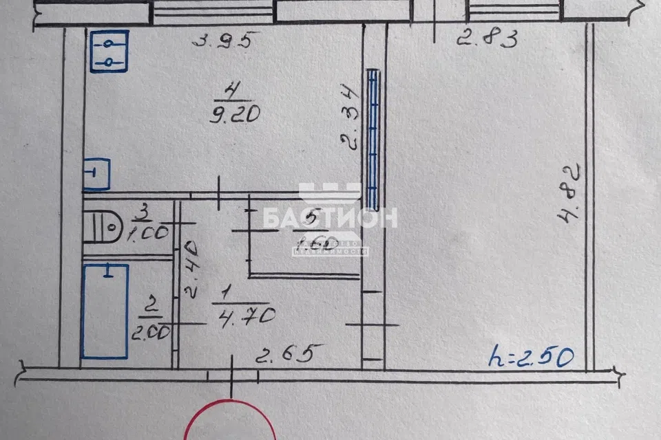 Продаётся 1-комнатная квартира, 35 м²