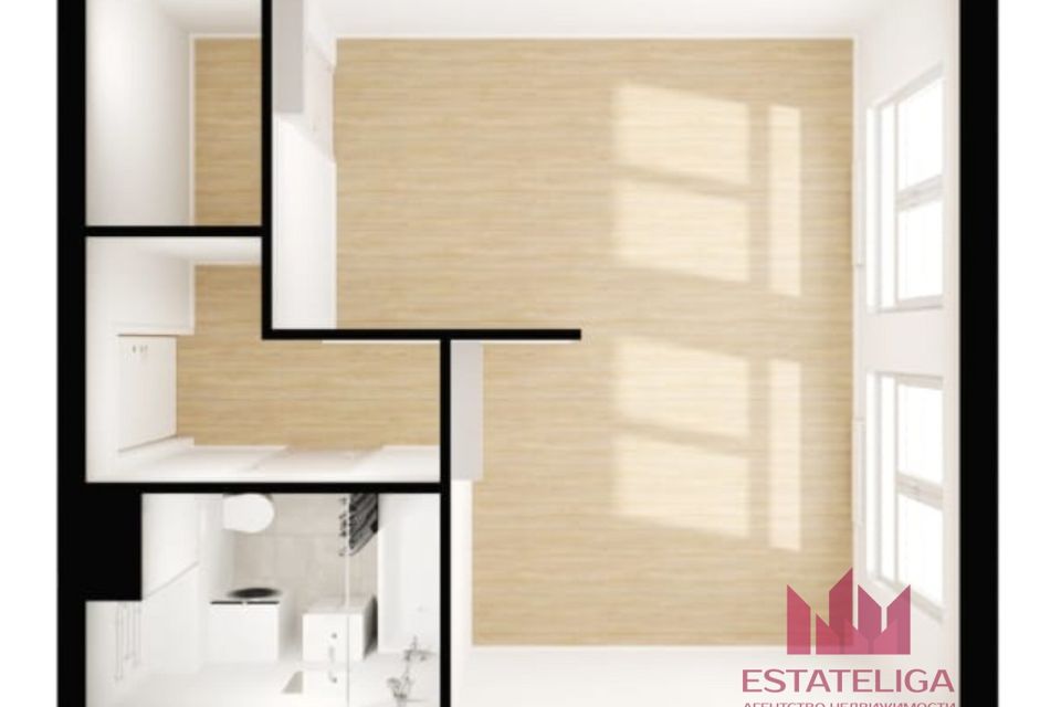 Продаётся 1-комнатная квартира, 33.7 м²