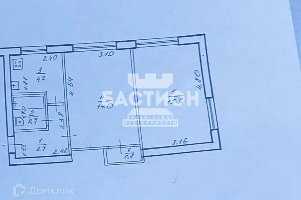 Продаётся 2-комнатная квартира, 41 м²
