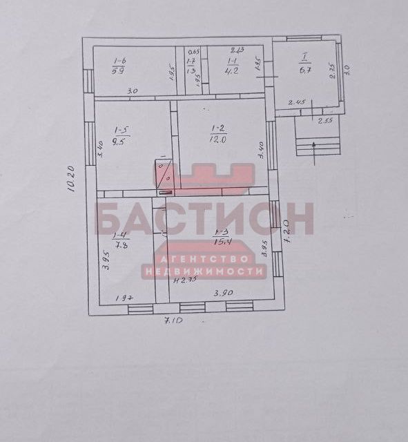 Продаётся 1-этажный дом, 78 м²