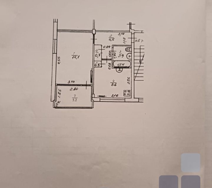 Продаётся 1-комнатная квартира, 32 м²