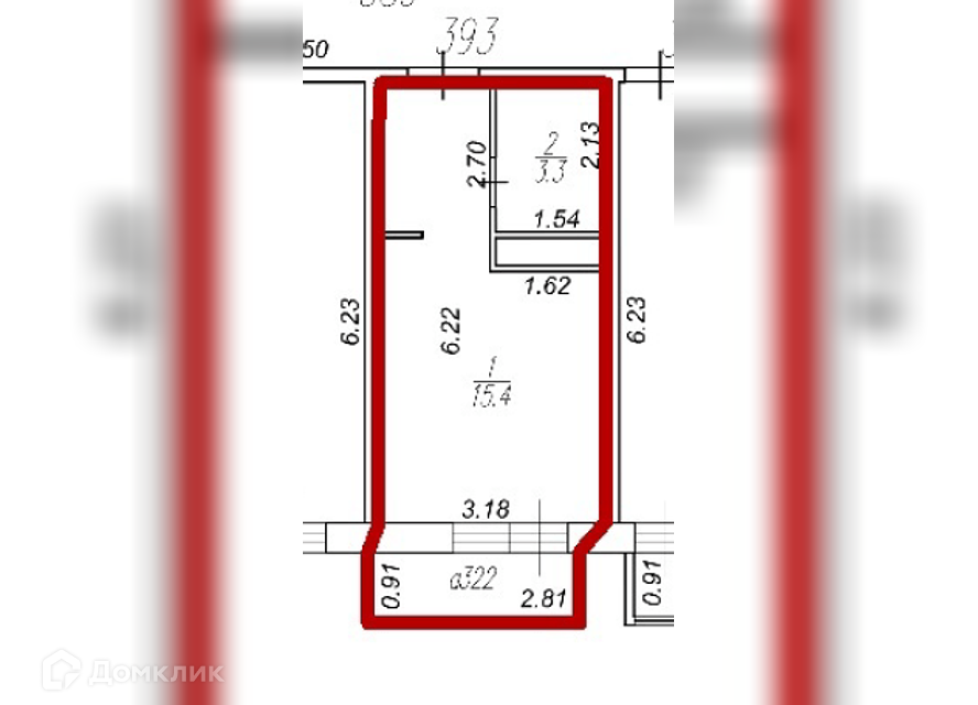 Продаётся 1-комнатная квартира, 18.7 м²