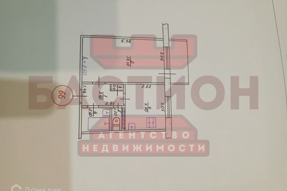 Продаётся 1-комнатная квартира, 35 м²