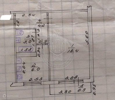 Продаётся 1-комнатная квартира, 32.5 м²