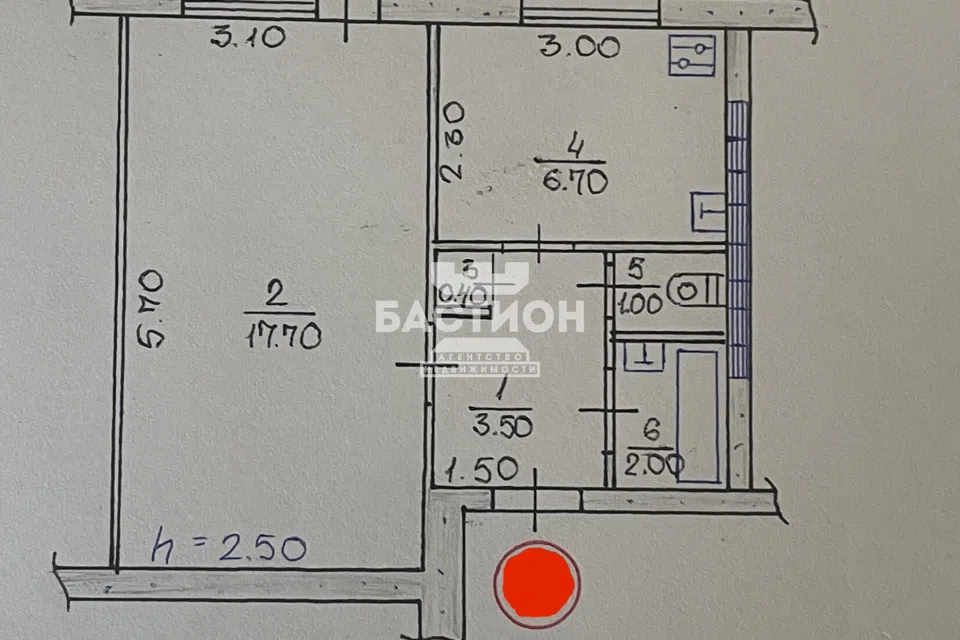 Продаётся 1-комнатная квартира, 31.3 м²
