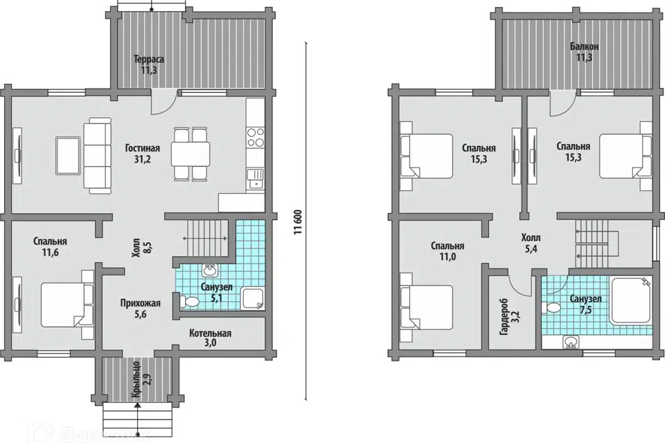 Продаётся 2-этажный дом, 150 м²