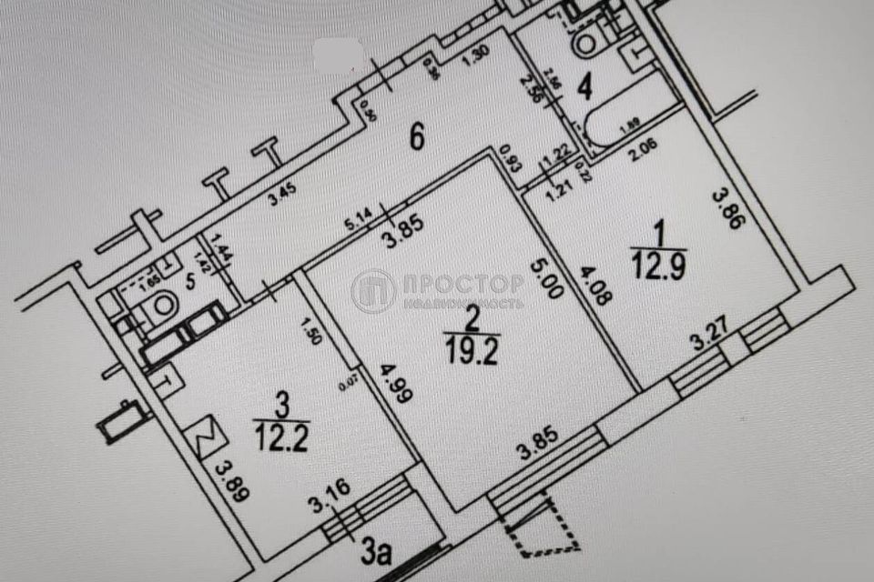 Продаётся 2-комнатная квартира, 61.6 м²