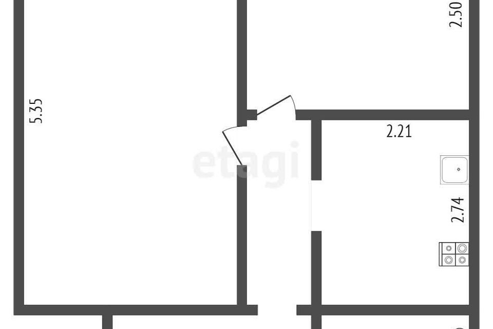Продаётся комната в 2-комн. квартире, 40.6 м²
