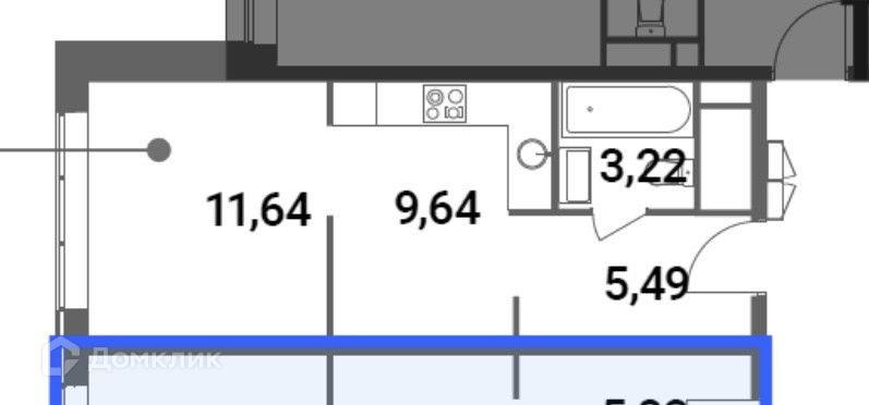 Продаётся студия, 29.63 м²