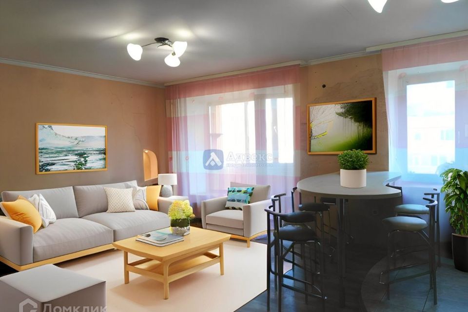 Продаётся 3-комнатная квартира, 90.7 м²