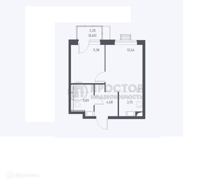 Продаётся 2-комнатная квартира, 37 м²