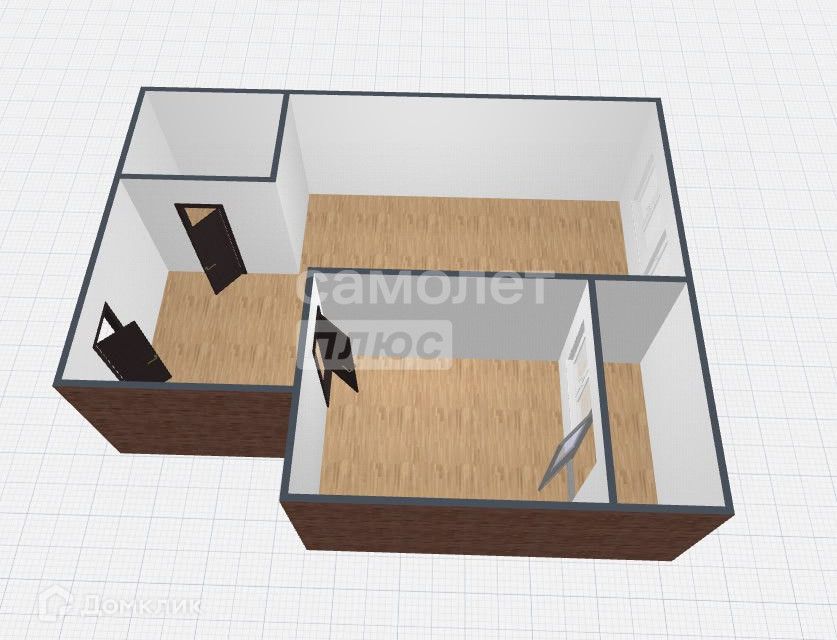 Продаётся 1-комнатная квартира, 44.3 м²