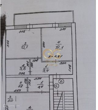 Продаётся 1-комнатная квартира, 48 м²