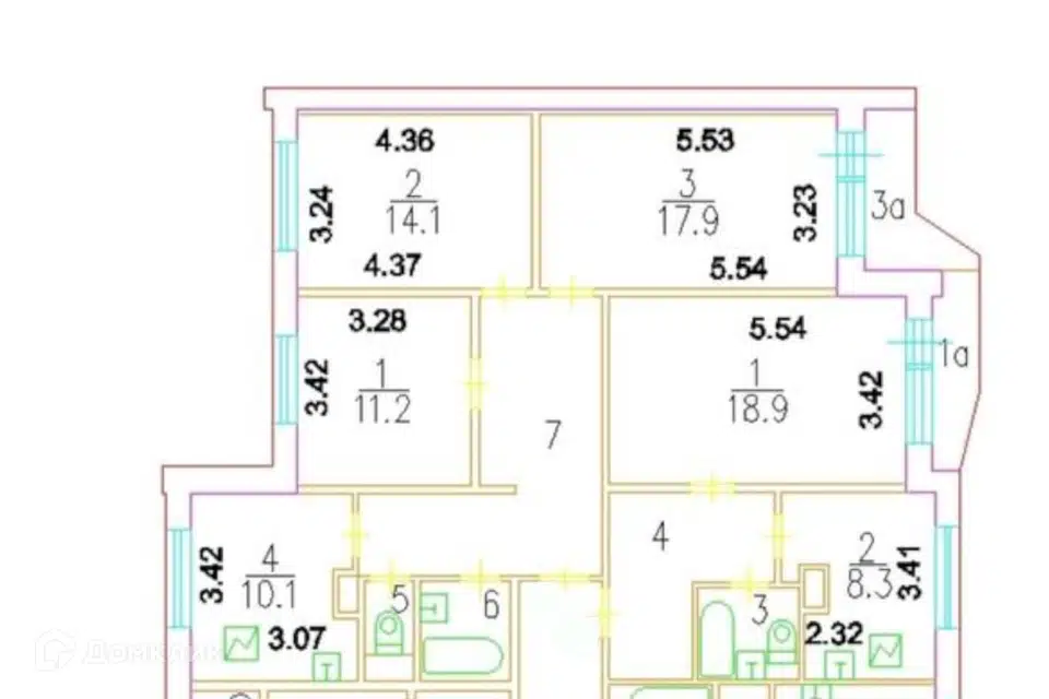 Продаётся 4-комнатная квартира, 110 м²