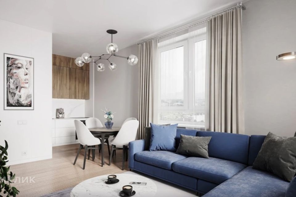 Продаётся 2-комнатная квартира, 53.86 м²