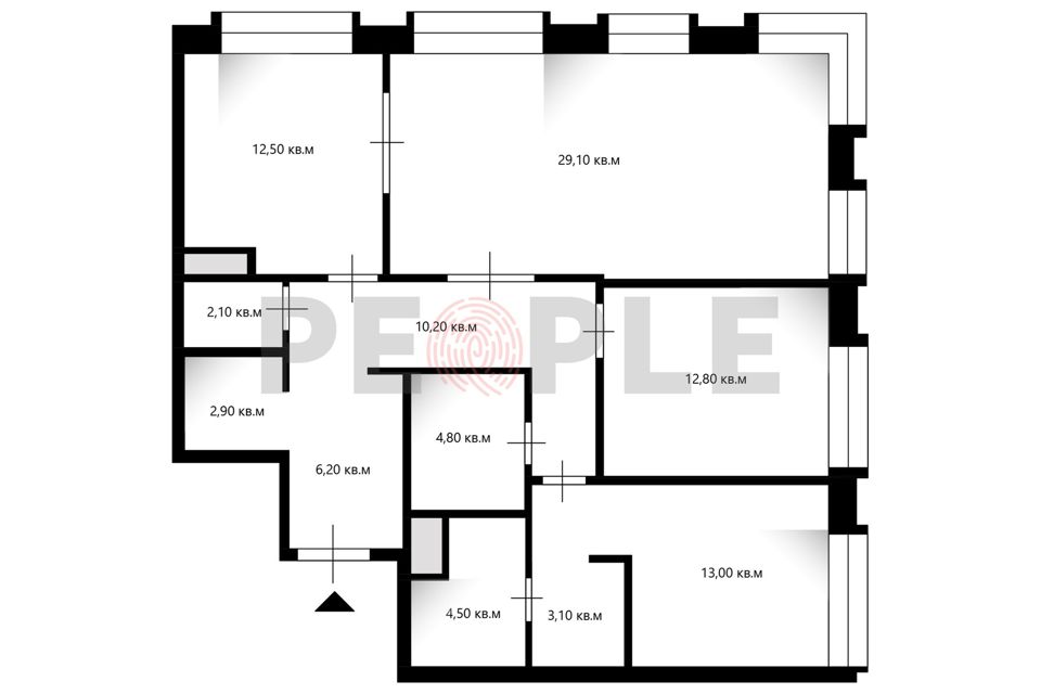 Продаётся 4-комнатная квартира, 101.2 м²