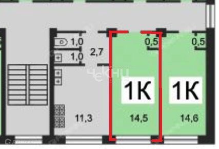 Продаётся комната в 23-комн. квартире, 15.2 м²