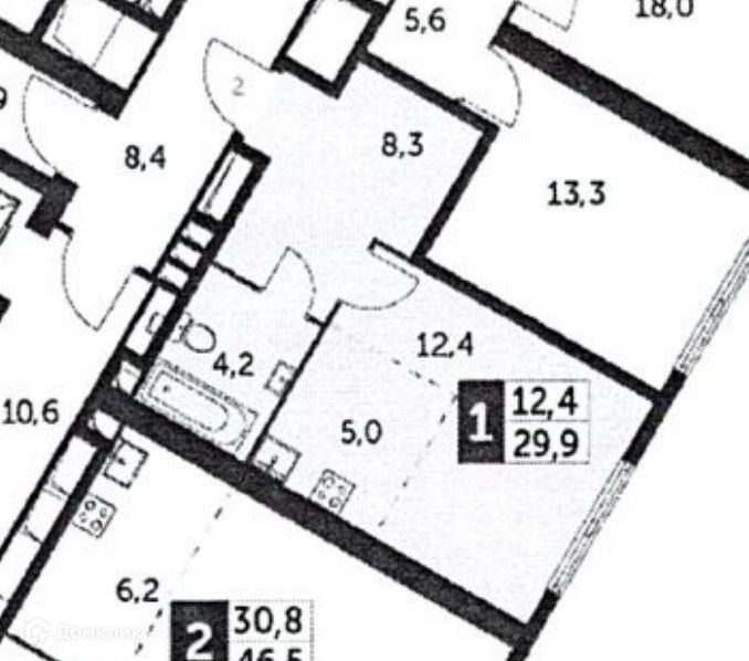 Продаётся студия, 29.9 м²