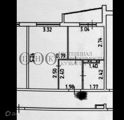 Продаётся 1-комнатная квартира, 32.5 м²