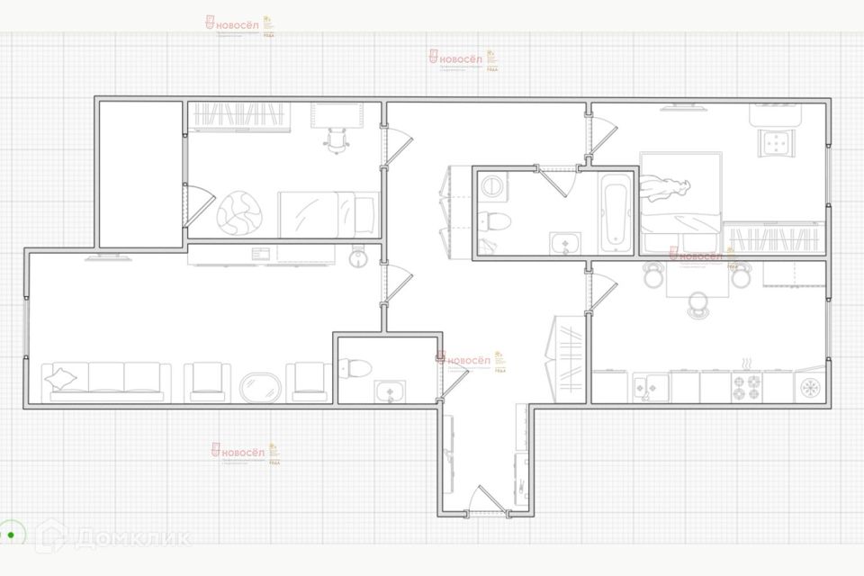 Продаётся 3-комнатная квартира, 82.5 м²
