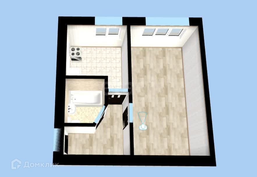 Продаётся 1-комнатная квартира, 29.3 м²
