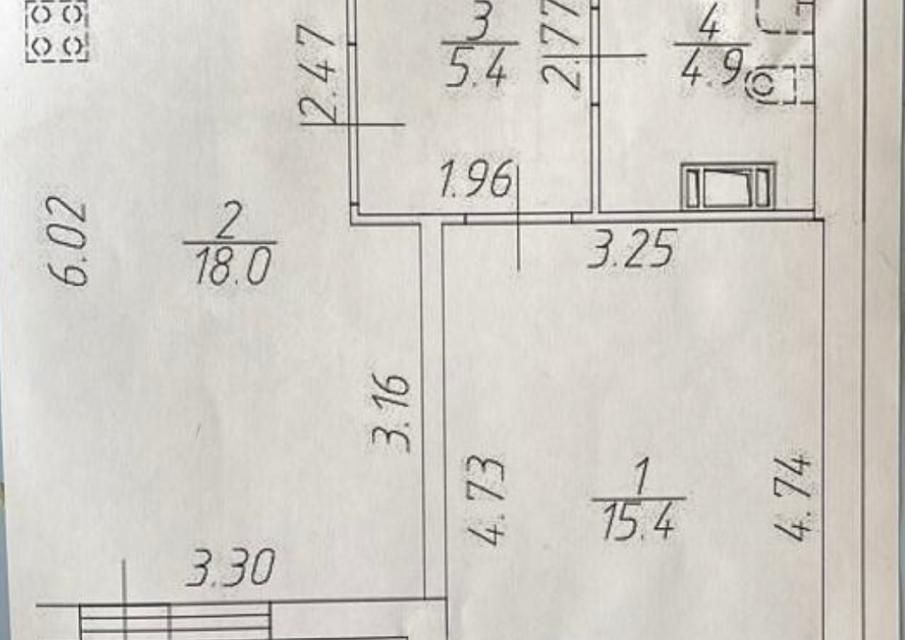 Сдаётся 1-комнатная квартира, 43.7 м²