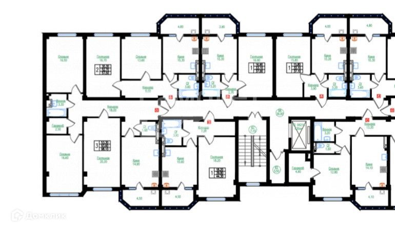 Продаётся 1-комнатная квартира, 44 м²
