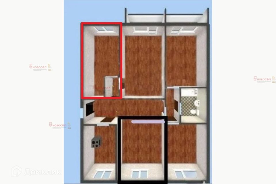 Продаётся комната в 5-комн. квартире, 12 м²