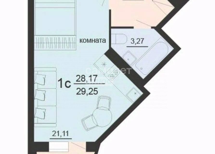 Продаётся студия, 29.82 м²