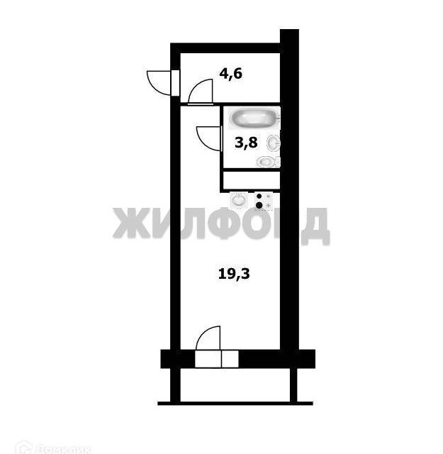 Продаётся студия, 27.7 м²